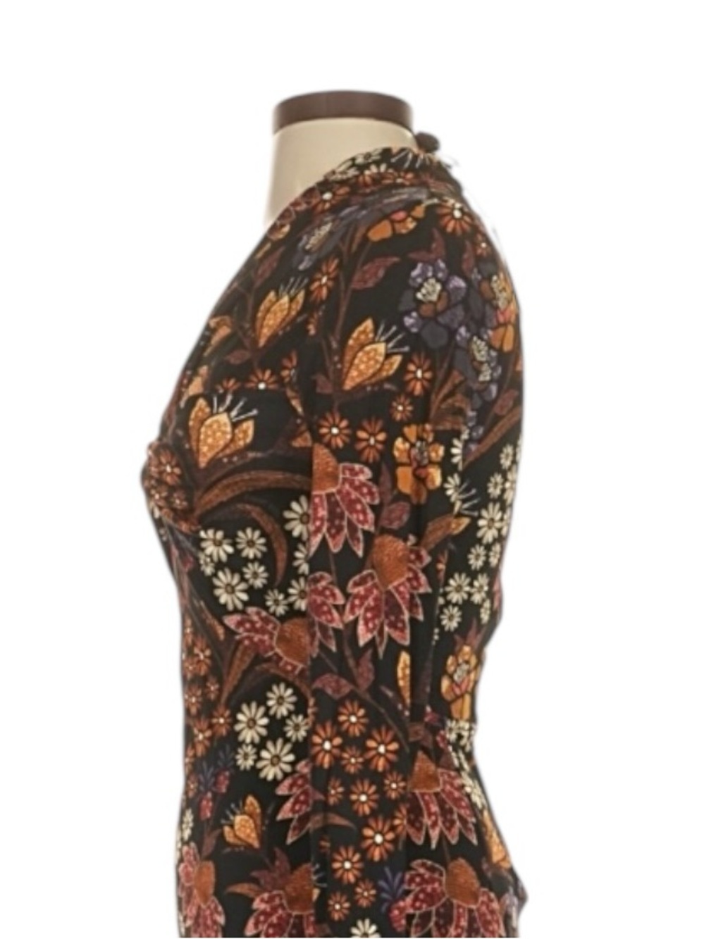 FARM Rio Lili Black Floral Long Sleeve V Neck Maxi Dress Size S NWT $298 - Picture 5 of 12